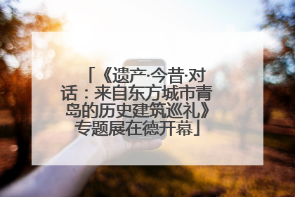 《遗产·今昔·对话：来自东方城市青岛的历史建筑巡礼》专题展在德开幕