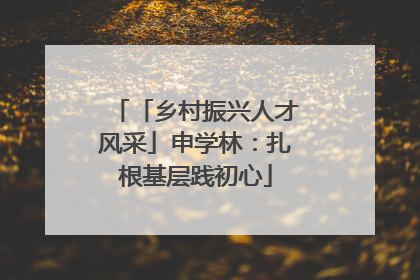 「乡村振兴人才风采」申学林：扎根基层践初心