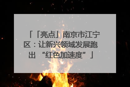 「亮点」南京市江宁区：让新兴领域发展跑出 “红色加速度”