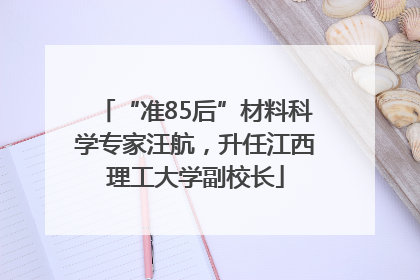 “准85后”材料科学专家汪航，升任江西理工大学副校长