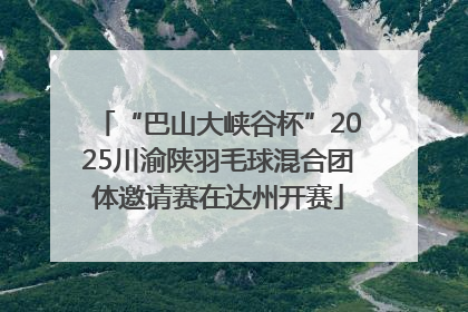“巴山大峡谷杯”2025川渝陕羽毛球混合团体邀请赛在达州开赛
