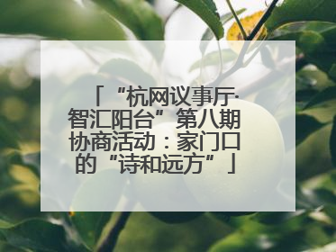 “杭网议事厅·智汇阳台”第八期协商活动：家门口的“诗和远方”