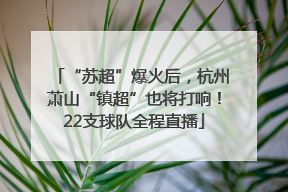 “苏超”爆火后，杭州萧山“镇超”也将打响！22支球队全程直播