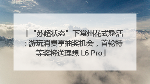 “苏超状态”下常州花式整活：游玩消费享抽奖机会，首轮特等奖将送理想 L6 Pro
