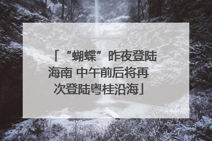 “蝴蝶”昨夜登陆海南 中午前后将再次登陆粤桂沿海