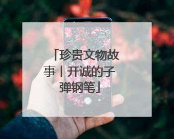 珍贵文物故事丨开诚的子弹钢笔
