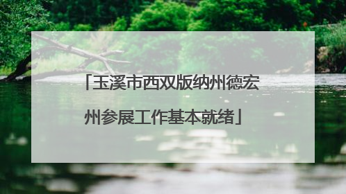 玉溪市西双版纳州德宏州参展工作基本就绪