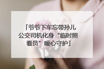 爷爷下车忘带孙儿 公交司机化身“临时照看员”暖心守护