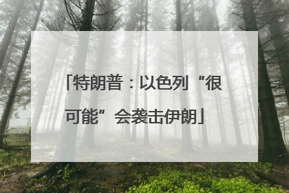 特朗普：以色列“很可能”会袭击伊朗