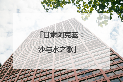 甘肃阿克塞：沙与水之歌