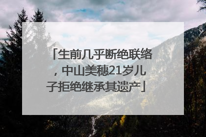 生前几乎断绝联络，中山美穗21岁儿子拒绝继承其遗产