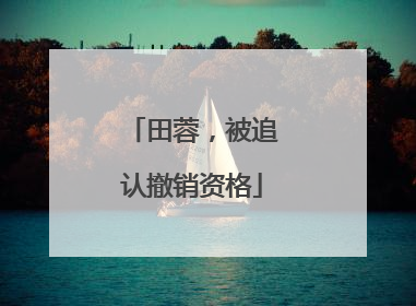 田蓉，被追认撤销资格