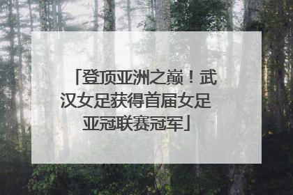 登顶亚洲之巅！武汉女足获得首届女足亚冠联赛冠军