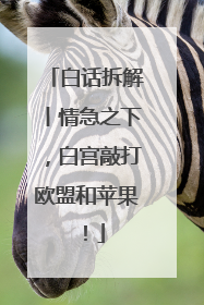 白话拆解丨情急之下，白宫敲打欧盟和苹果！