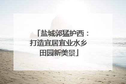 盐城郭猛护西：打造宜居宜业水乡田园新美景