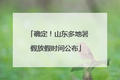 确定！山东多地暑假放假时间公布