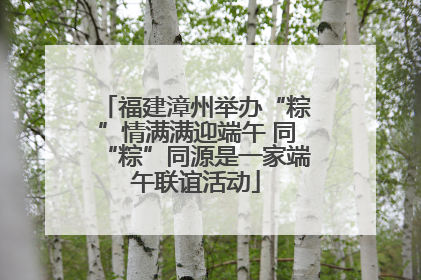 福建漳州举办“粽”情满满迎端午 同“粽”同源是一家端午联谊活动