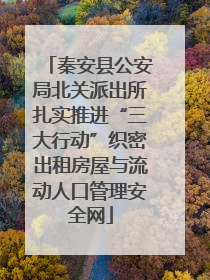 秦安县公安局北关派出所扎实推进“三大行动”织密出租房屋与流动人口管理安全网