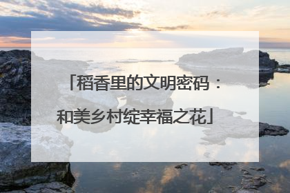 稻香里的文明密码：和美乡村绽幸福之花