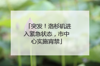 突发！洛杉矶进入紧急状态，市中心实施宵禁