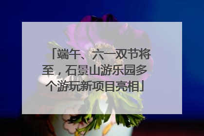 端午、六一双节将至，石景山游乐园多个游玩新项目亮相