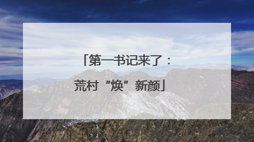 第一书记来了：荒村“焕”新颜