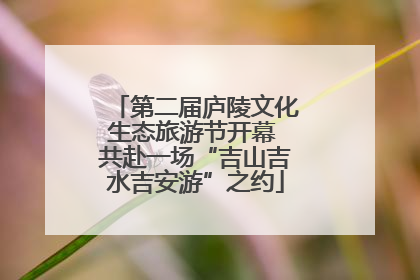 第二届庐陵文化生态旅游节开幕 共赴一场“吉山吉水吉安游”之约