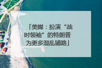 美媒：扮演“战时领袖”的特朗普为更多混乱铺路