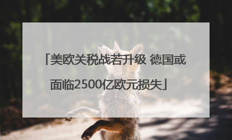 美欧关税战若升级 德国或面临2500亿欧元损失