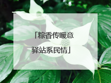 粽香传暖意 驿站系民情