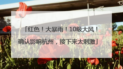 红色！大暴雨！10级大风！确认影响杭州，接下来太刺激