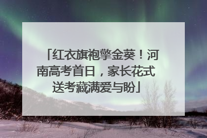 红衣旗袍擎金葵！河南高考首日，家长花式送考藏满爱与盼