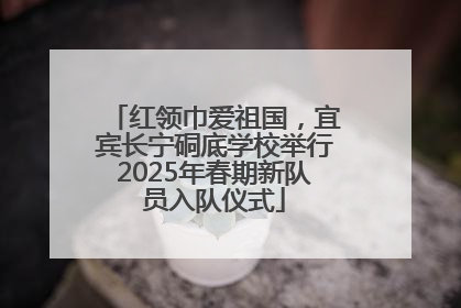 红领巾爱祖国，宜宾长宁硐底学校举行2025年春期新队员入队仪式