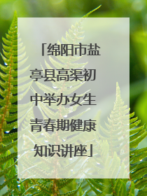 绵阳市盐亭县高渠初中举办女生青春期健康知识讲座