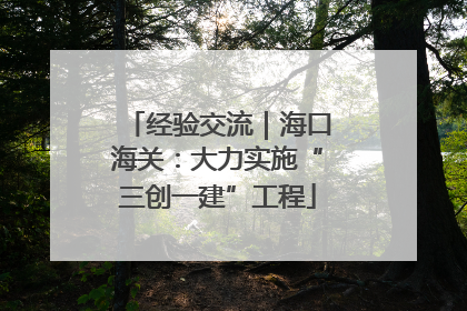 经验交流｜海口海关：大力实施“三创一建”工程