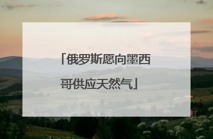 俄罗斯愿向墨西哥供应天然气