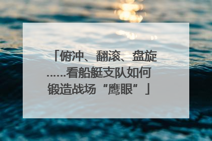 俯冲、翻滚、盘旋……看船艇支队如何锻造战场“鹰眼”