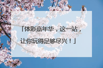 体彩嘉年华，这一站，让你玩得足够尽兴！