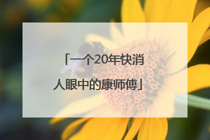 一个20年快消人眼中的康师傅