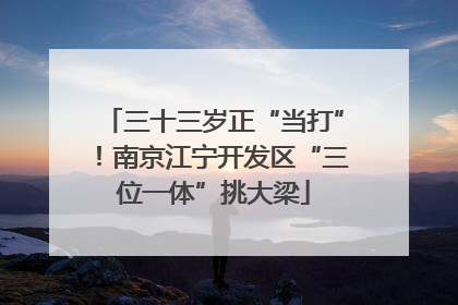 三十三岁正“当打”！南京江宁开发区“三位一体”挑大梁
