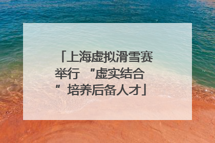 上海虚拟滑雪赛举行 “虚实结合”培养后备人才