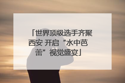 世界顶级选手齐聚西安 开启“水中芭蕾”视觉盛宴