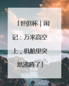 世俱杯｜闲记：万米高空上，机舱里突然沸腾了