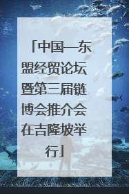 中国—东盟经贸论坛暨第三届链博会推介会在吉隆坡举行