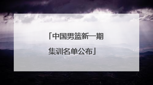 中国男篮新一期集训名单公布