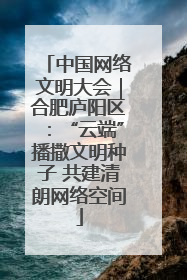 中国网络文明大会｜合肥庐阳区：“云端”播撒文明种子 共建清朗网络空间