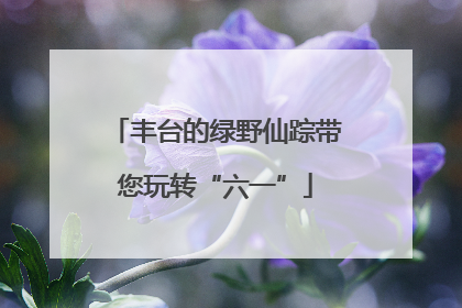 丰台的绿野仙踪带您玩转“六一”