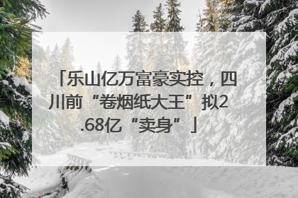 乐山亿万富豪实控，四川前“卷烟纸大王”拟2.68亿“卖身”
