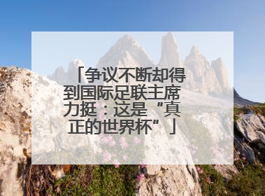 争议不断却得到国际足联主席力挺：这是“真正的世界杯”