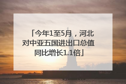 今年1至5月，河北对中亚五国进出口总值同比增长1.1倍